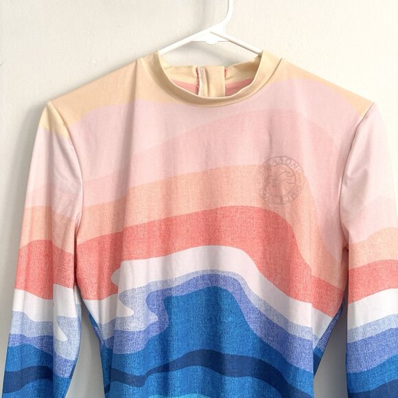 Billabong Sea Trip Long Sleeve Bodysuit Rashguard Swimsuit Women’s Size Large - Picture 3 of 7